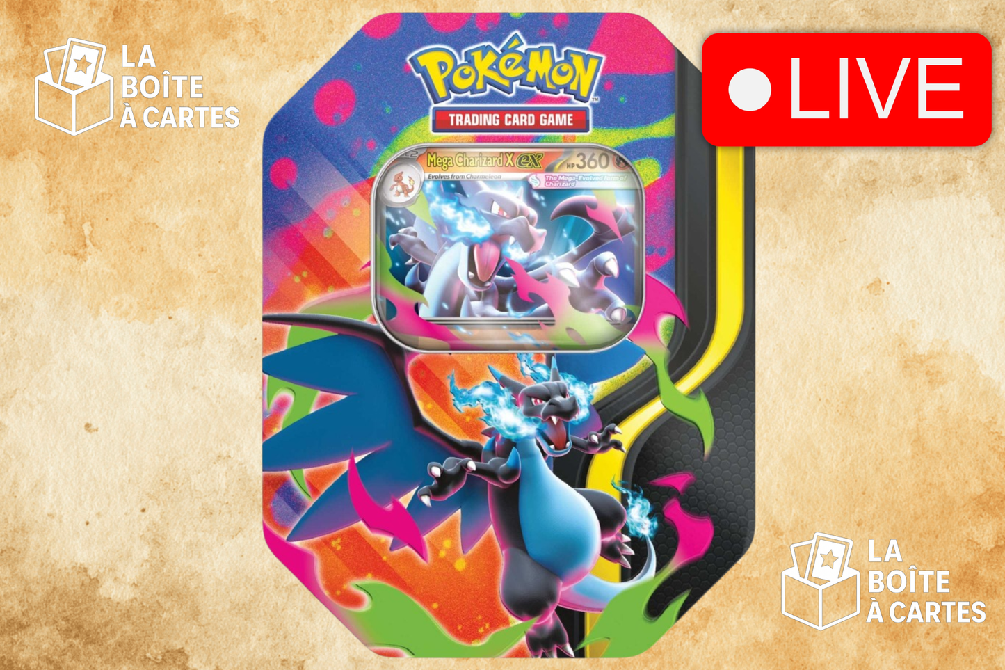 Tin mega charizard X - Pokemon