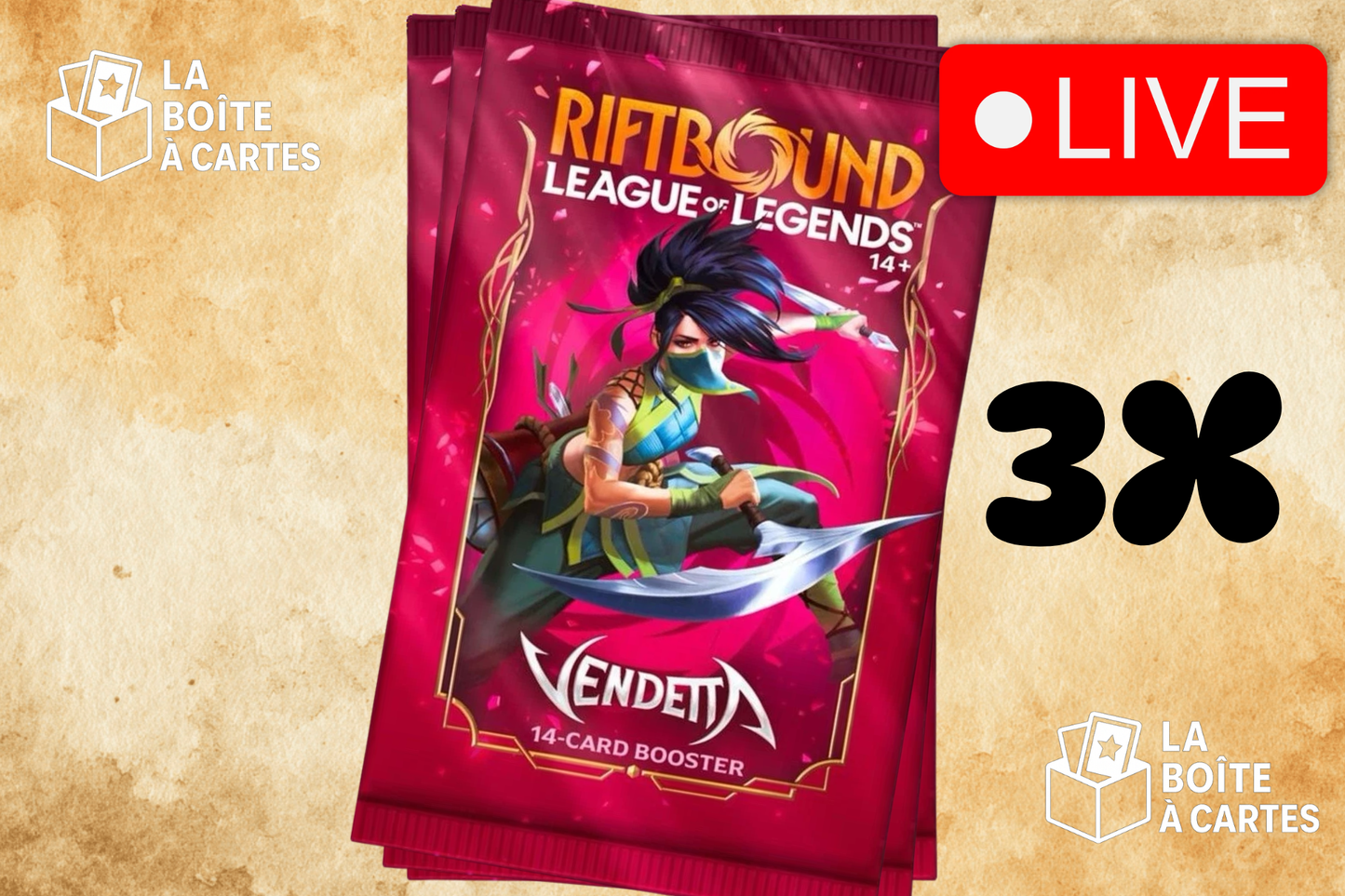 3 paquets Vendetta - Riftbound