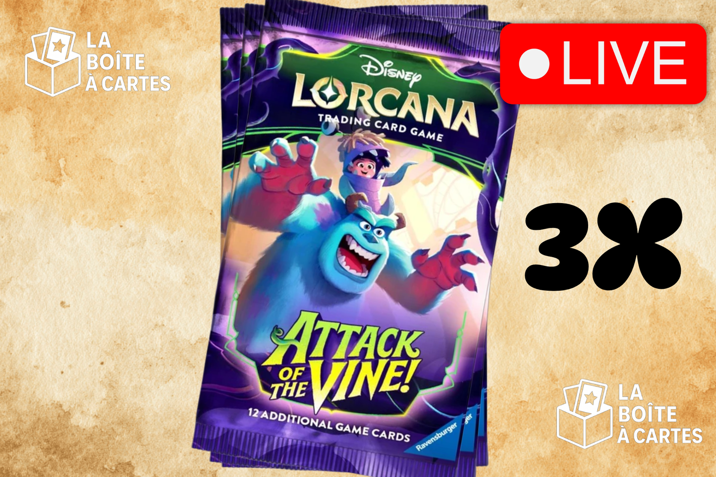 3 paquets Attack of the Vine - Lorcana
