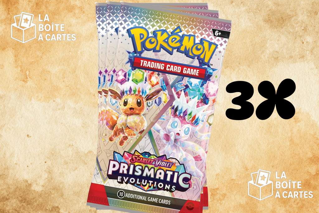 3 paquets Prismatic Evolutions - Pokemon