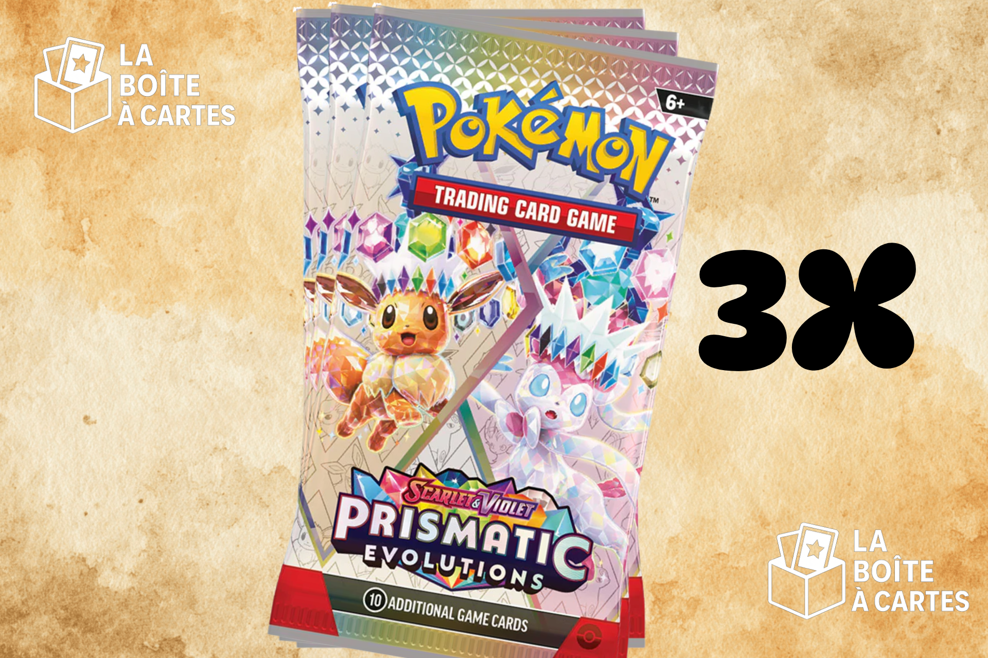 3 paquets Prismatic Evolutions - Pokemon