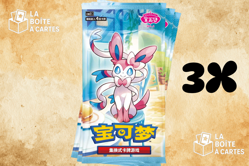 3 paquets Gem pack vol.2(chinois) - Pokemon