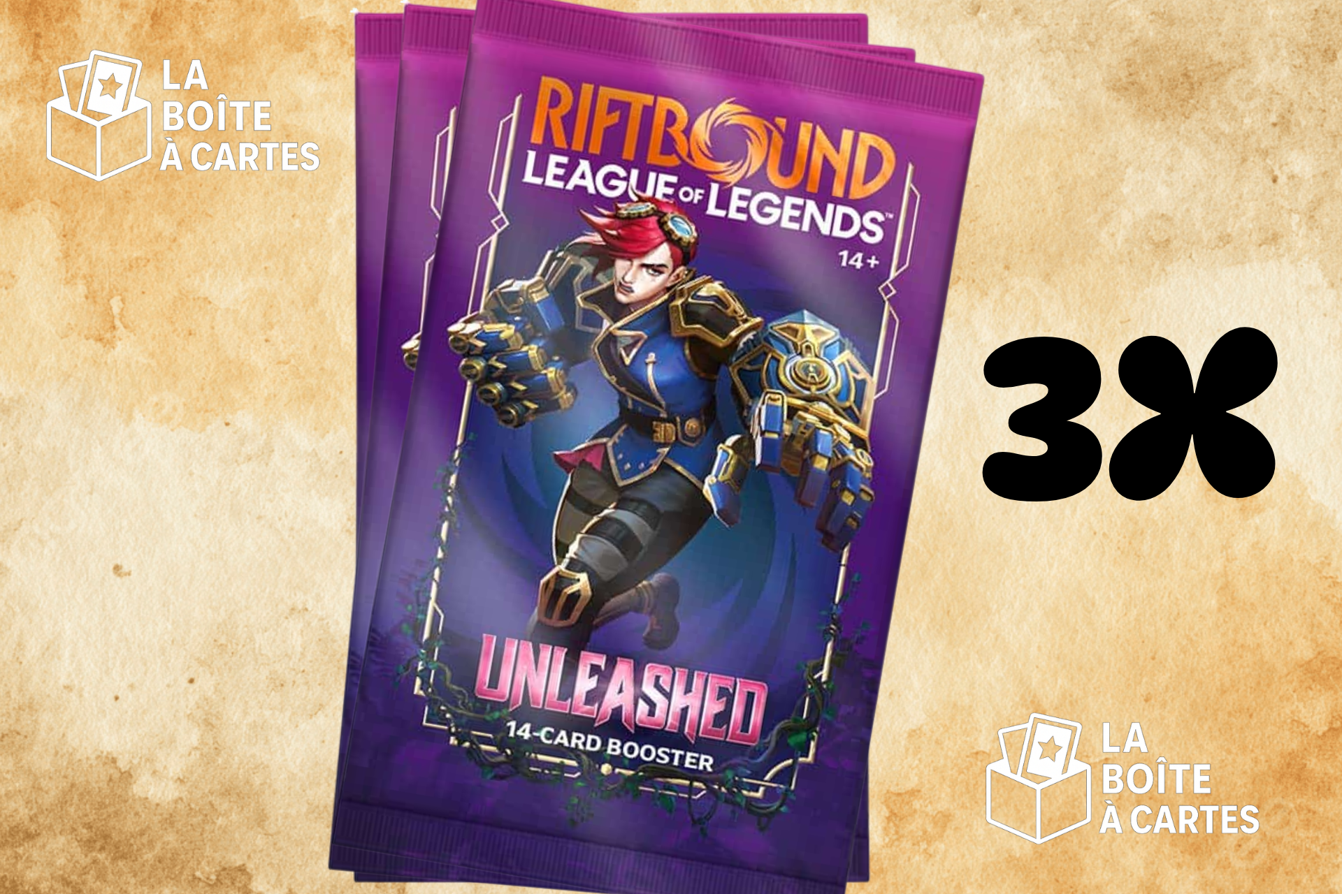 3 paquets Riftbound Unleashed