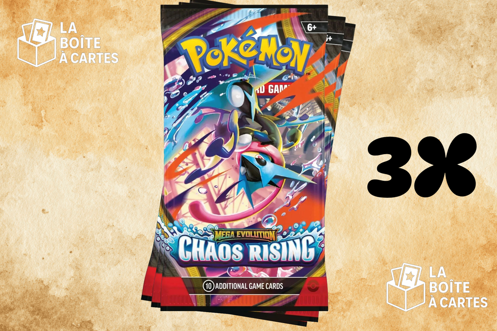 3 paquets Chaos Rising - Pokemon