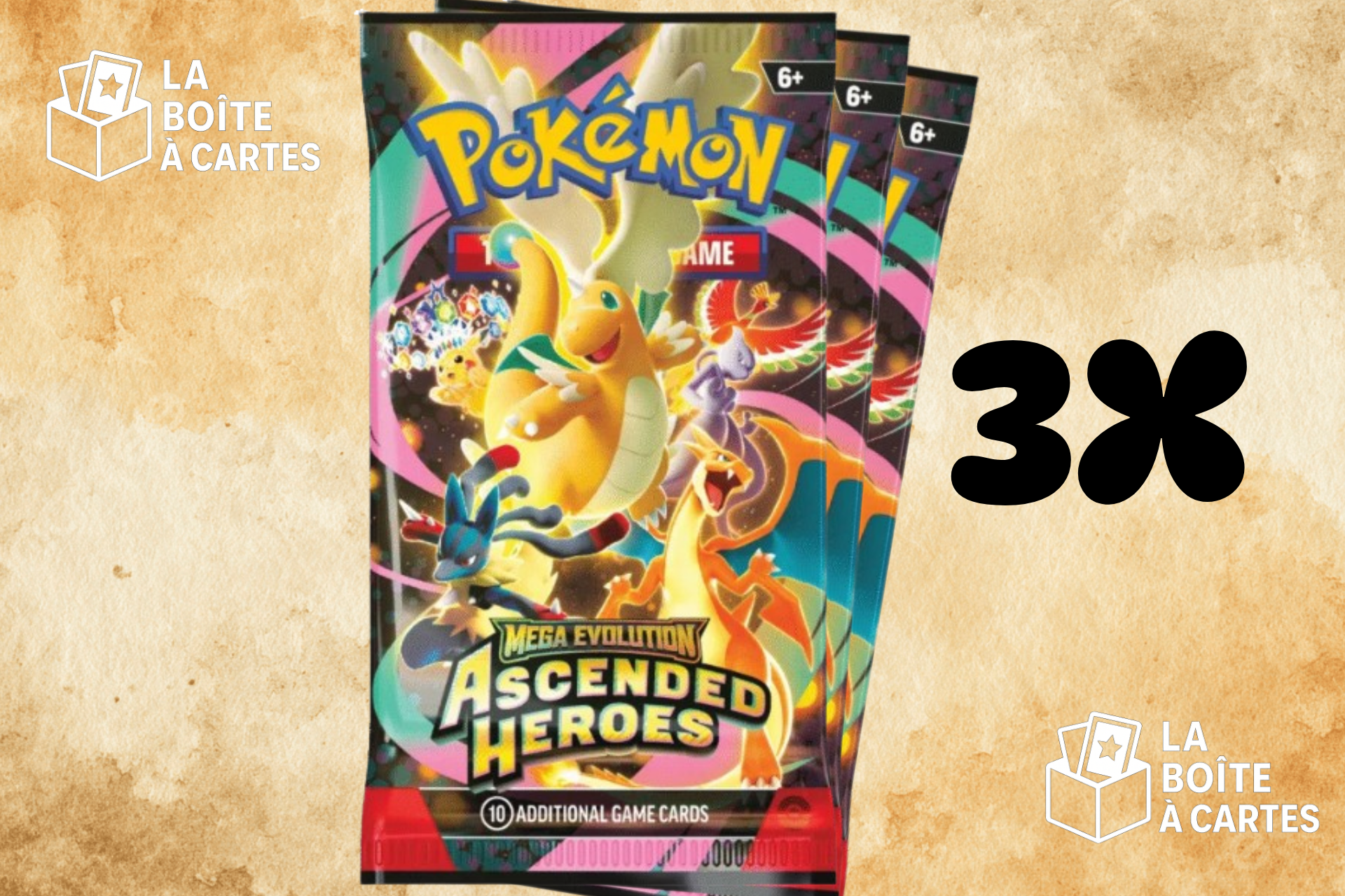 3 paquets Ascended Heroes - Pokemon
