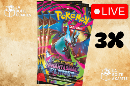 3 paquets Phantasmal Flames - Pokemon