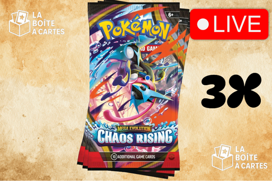 3 paquets Chaos Rising - Pokemon