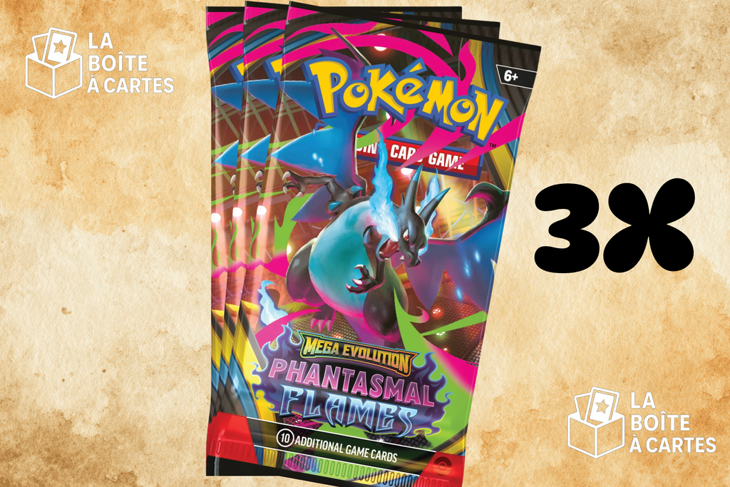 3 paquets Phantasmal Flames - Pokemon