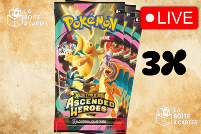 3 paquets Ascended Heroes - Pokemon